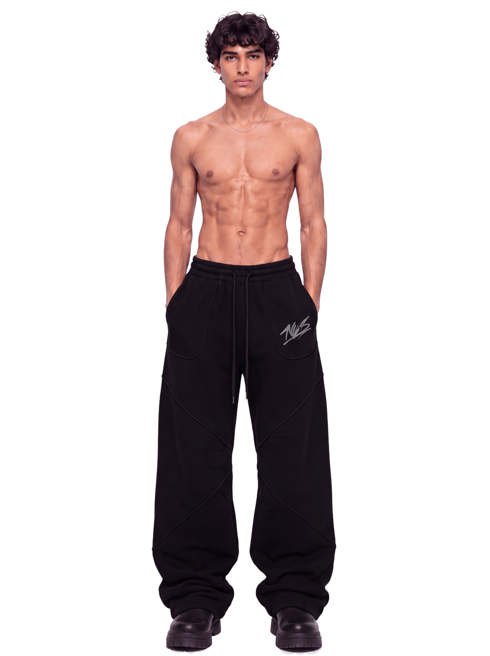 NVIS® Signature Wide Sweatpants — Black