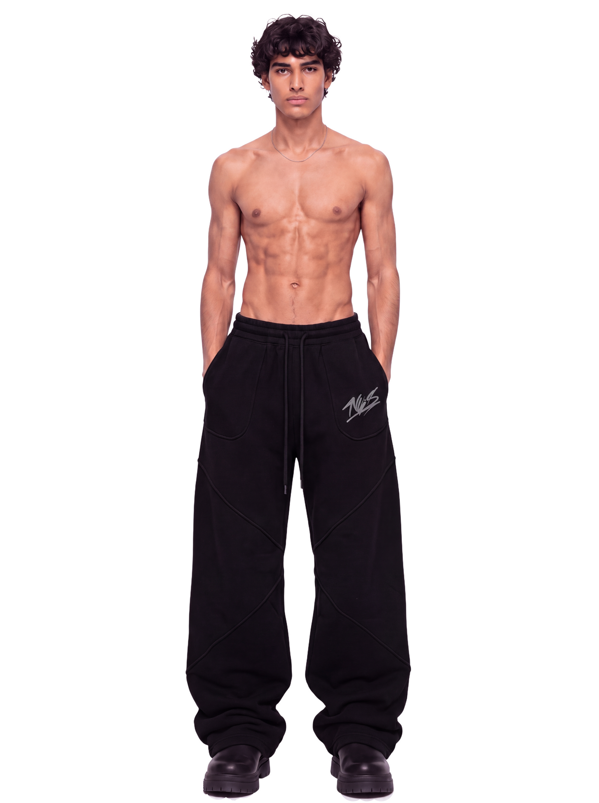 NVIS® Signature Wide Sweatpants — Black
